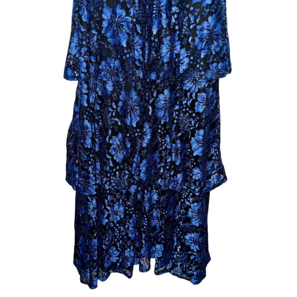 Lulu's Lace Tiered Midi Dress Molinetto Ruffles - Picture 5 of 8